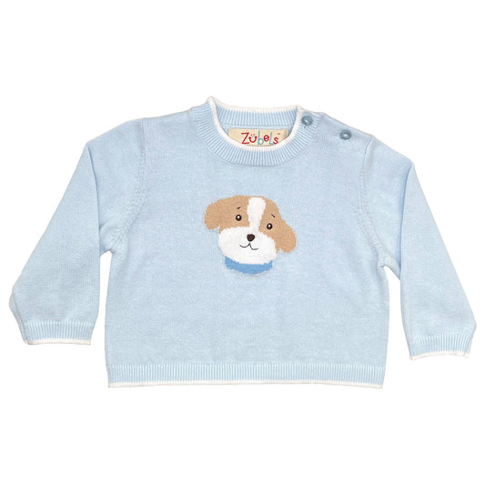 Dog Lightweight Knit Sweater in Blue