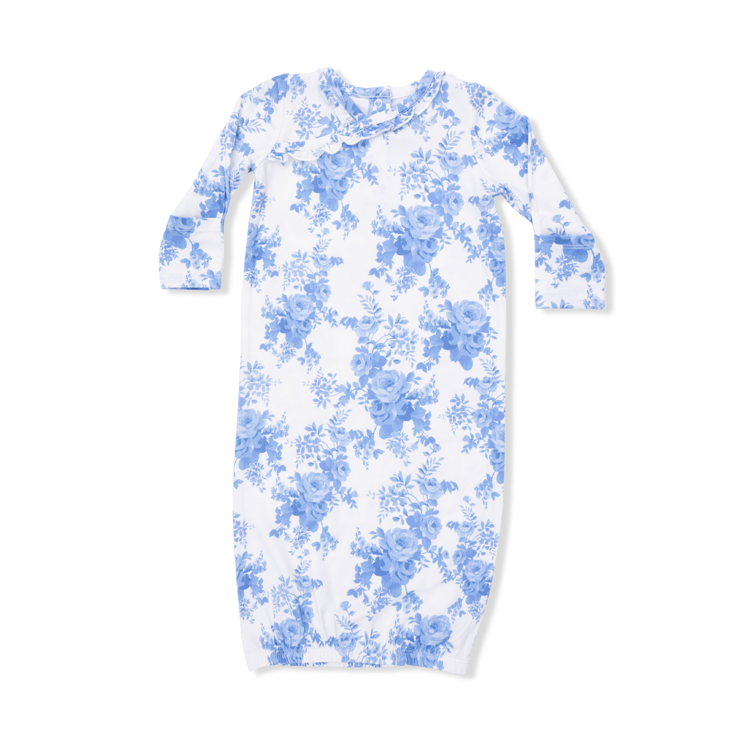Dream Cottage Floral - Kimono Gown & Knot Headband: 0-3M