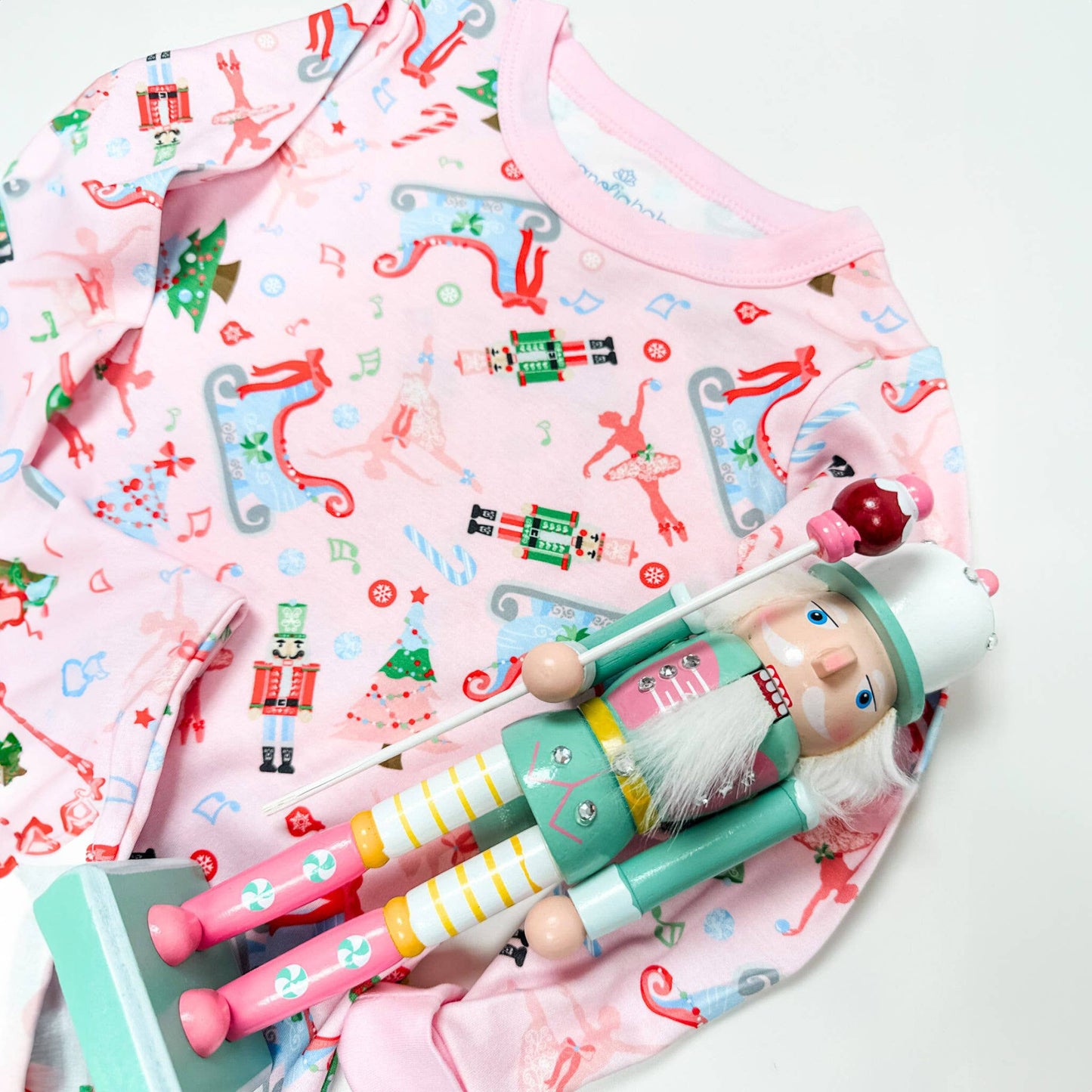 Nutcracker Joy Long Pajamas: Pink