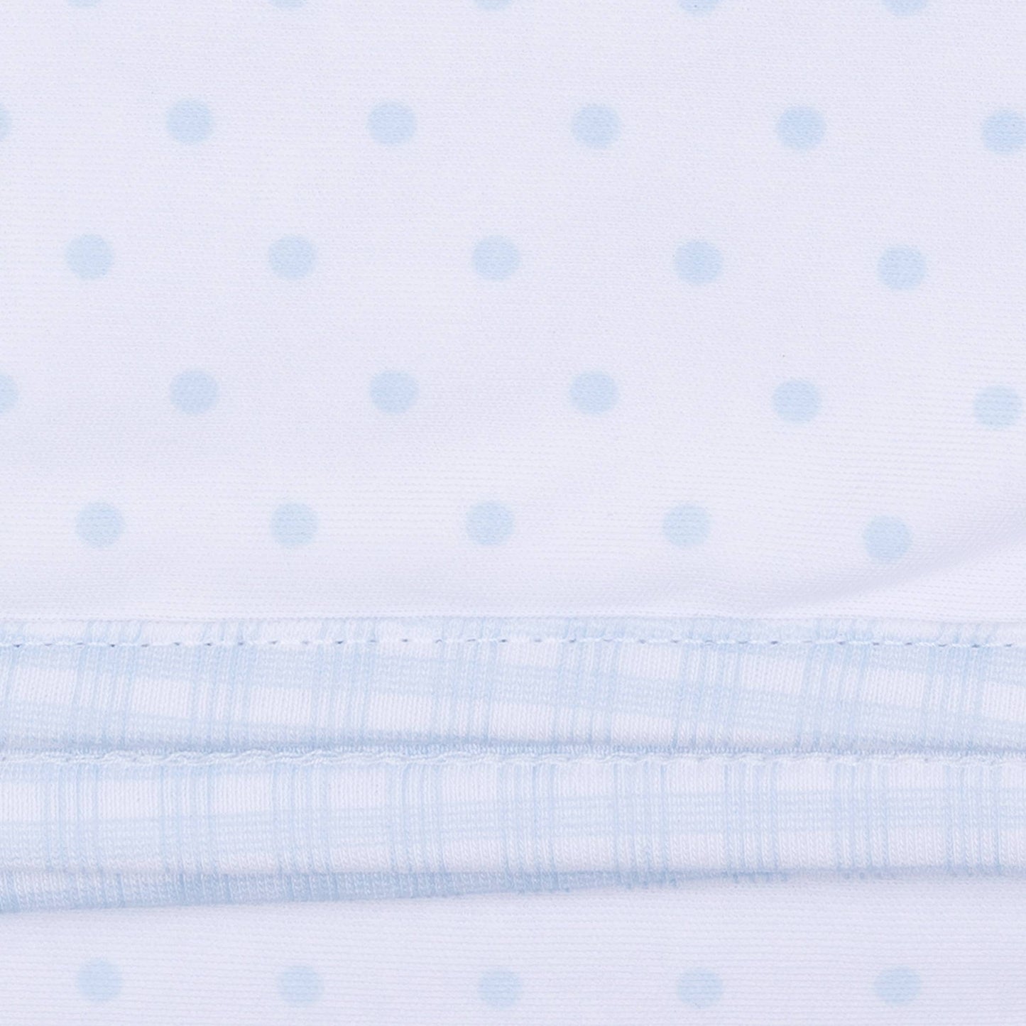 Gingham Dots Smocked Footie - Blue: Blue