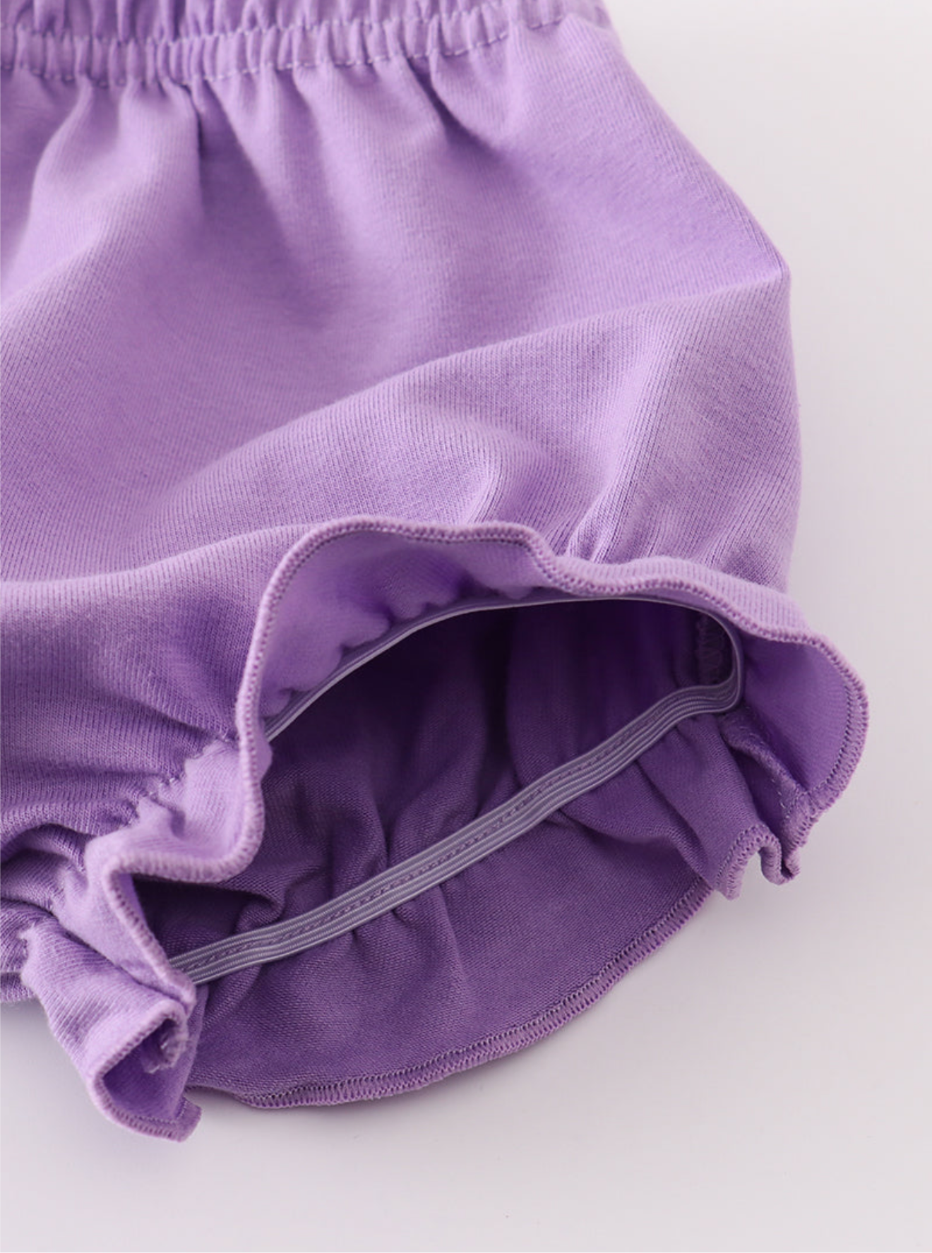 Purple floral lace bloomer set