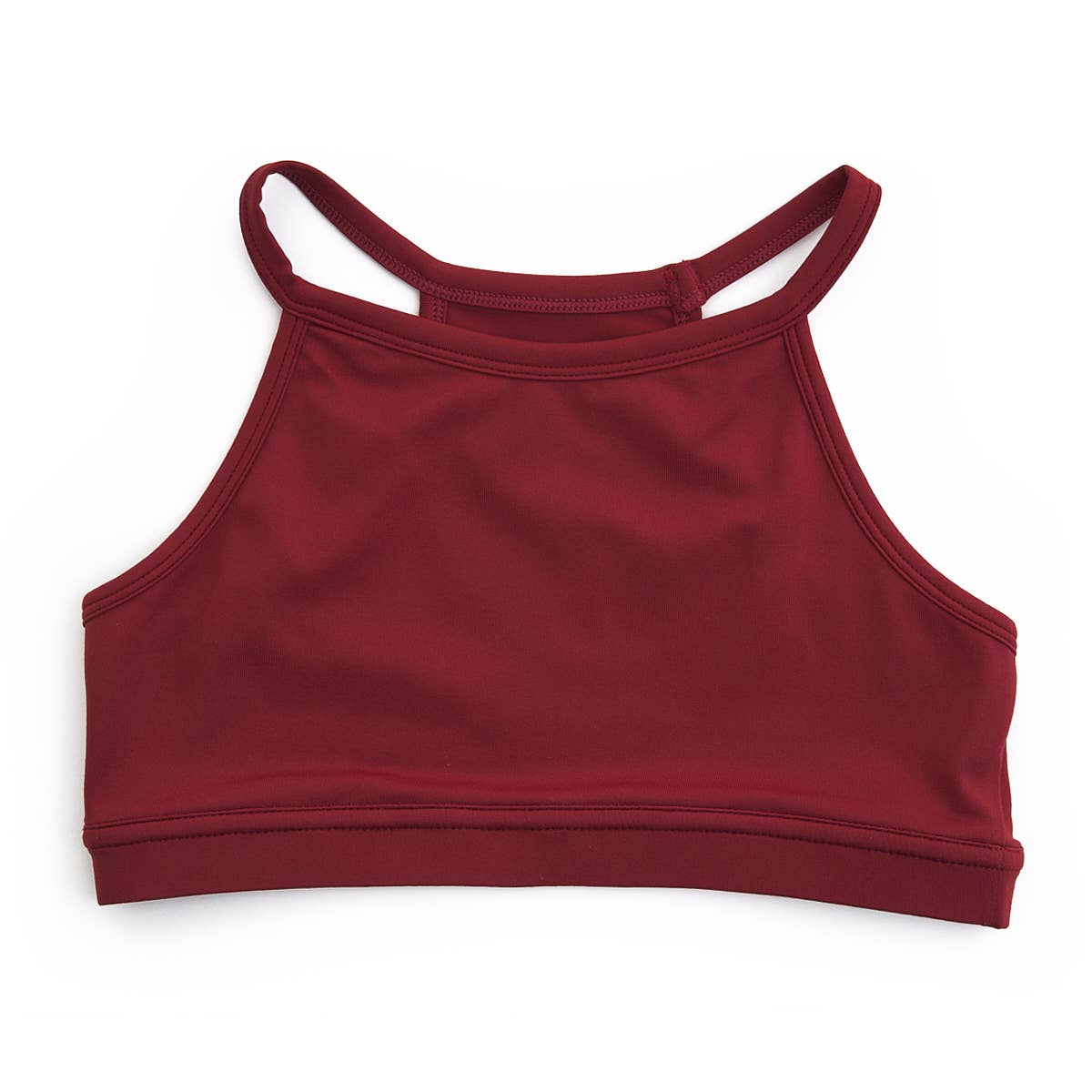 Girls' Halter Neck Bra Top: Merlot