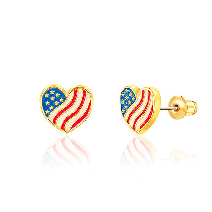 Heart of the USA | Cutie Stud Earrings | 4th of July