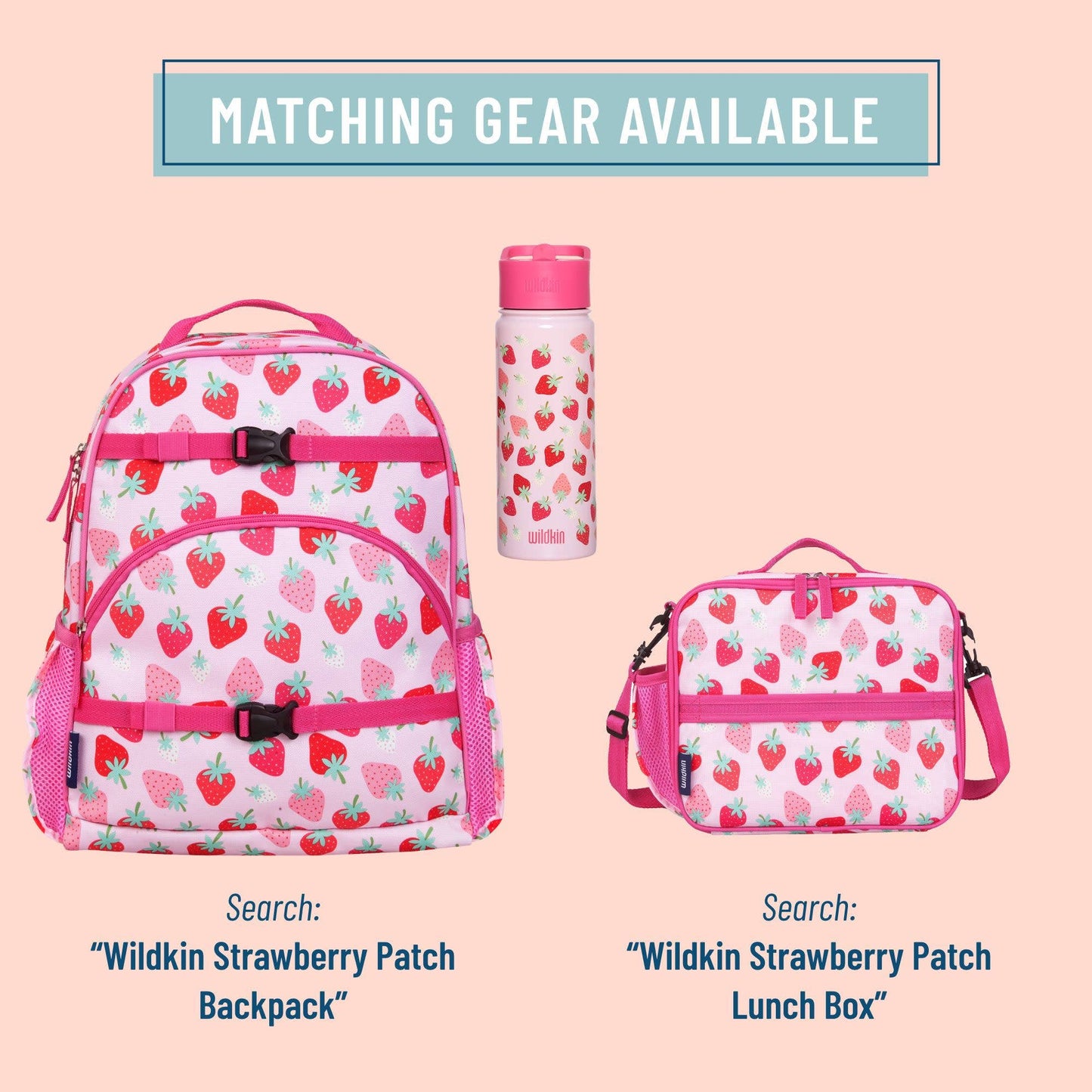 Strawberry Patch 18 oz Steel Water Bottle