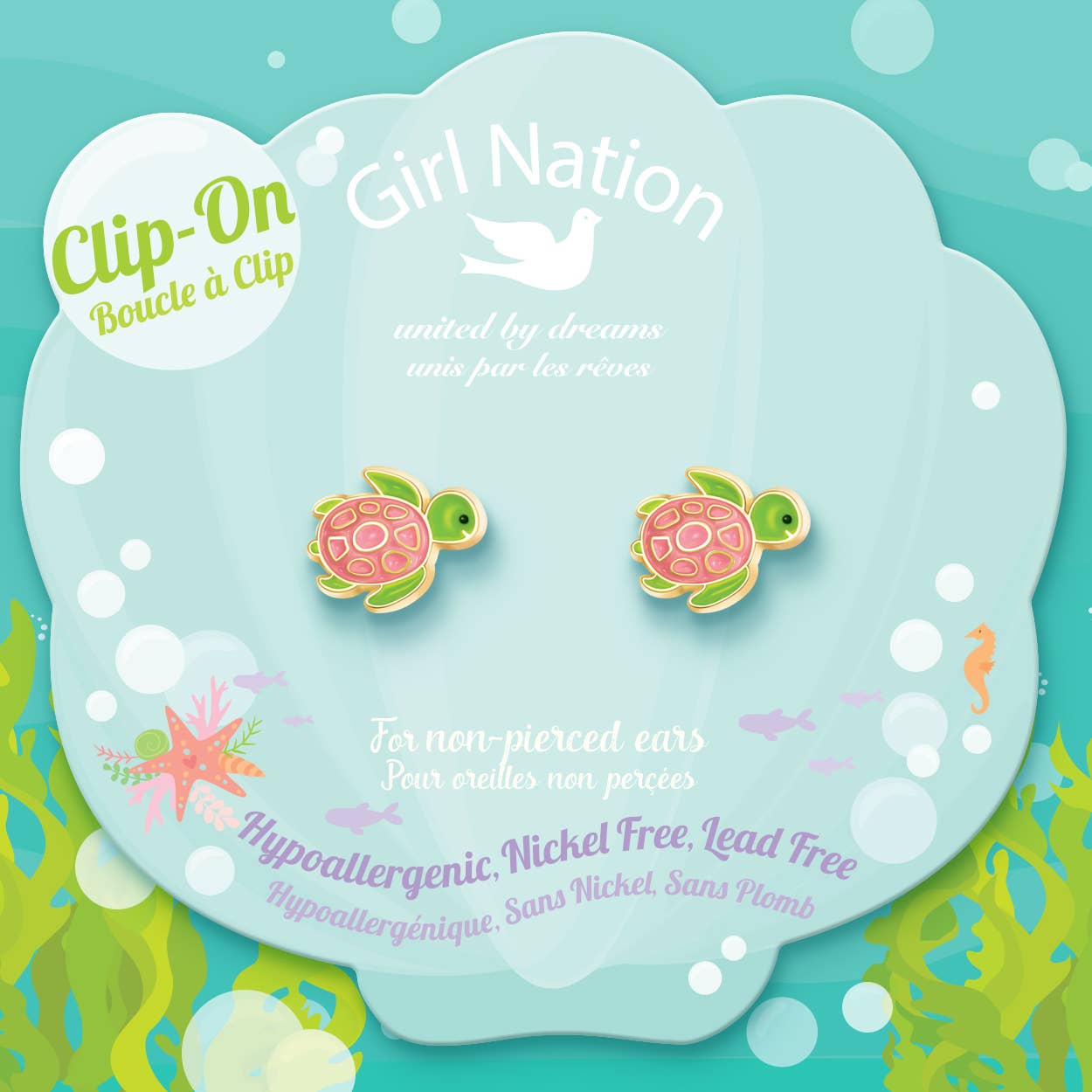 CLIP ON Cutie Earrings | Turtle-y Awesome