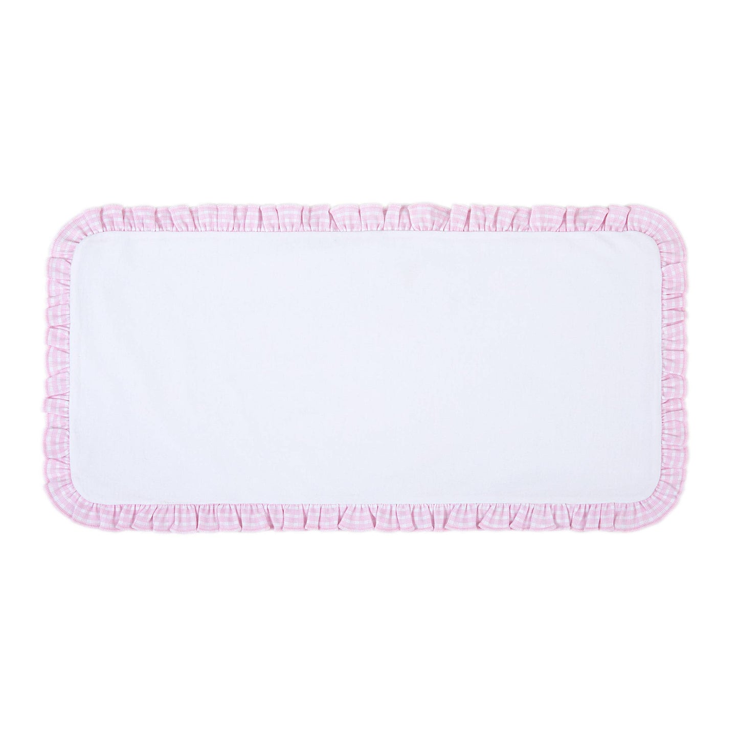 New Beginnings Pink Ruffle Burp Cloth: Pink / O/S