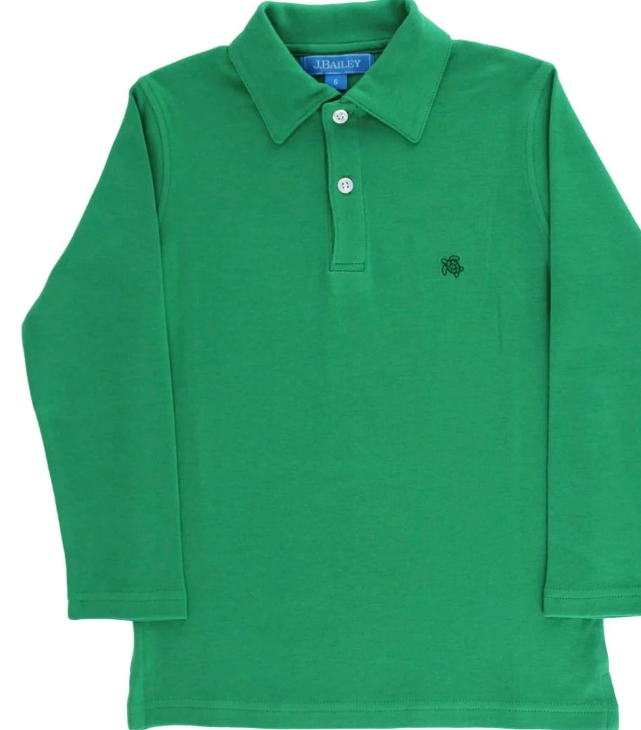 Harry Long Sleeve Polo - Kelly