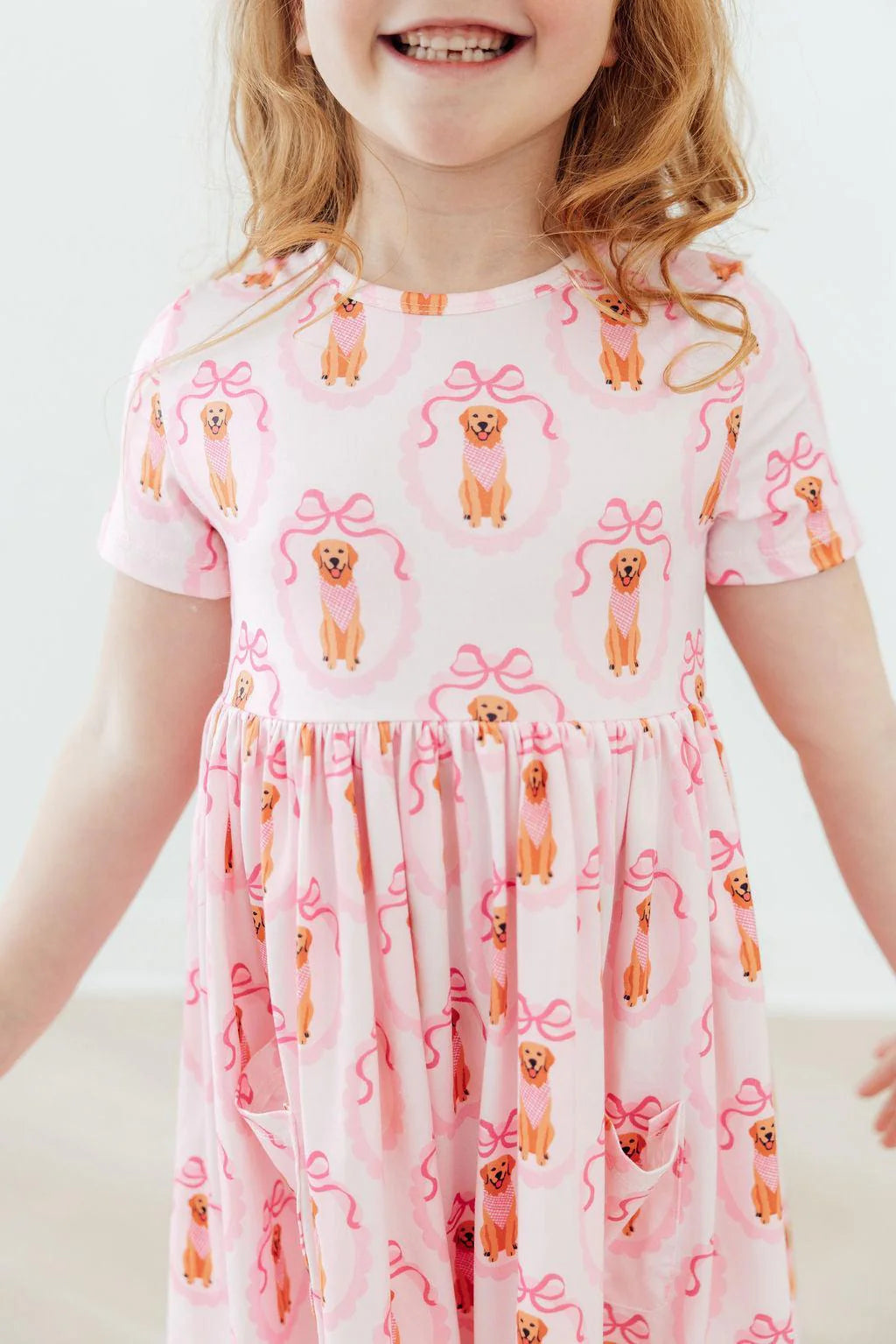 GIRL'S BEST FRIEND S/S POCKET TWIRL DRESS