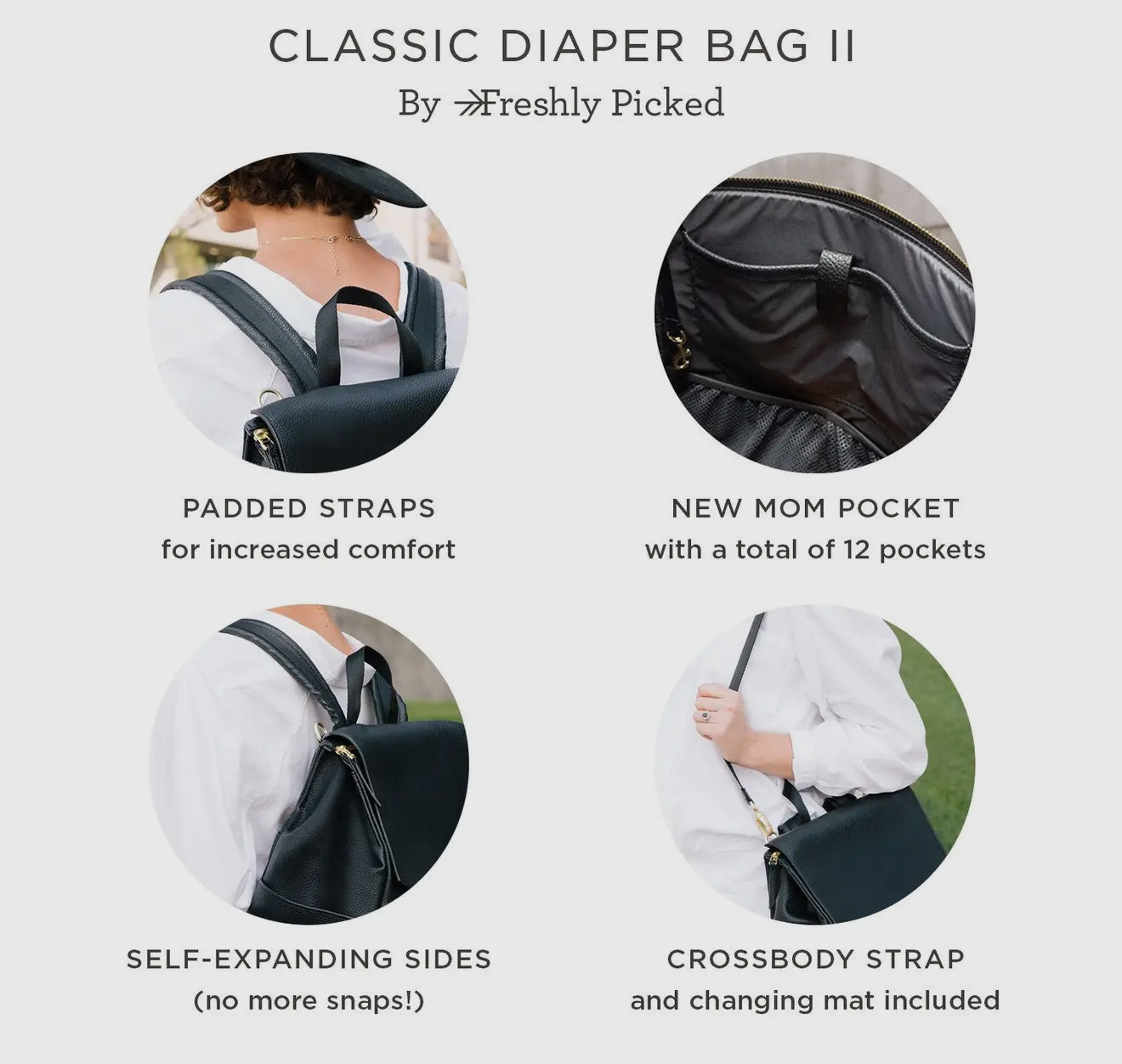 Ebony Classic Diaper Bag II