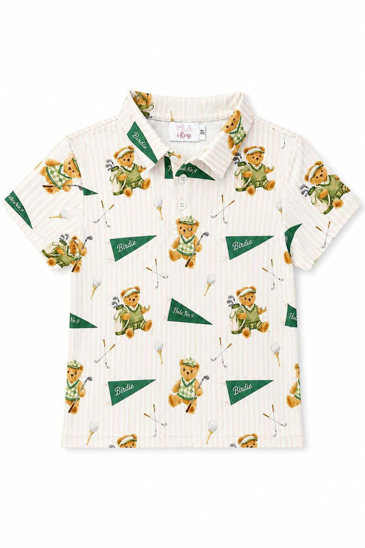 Boys Golfing Bears S/S Polo