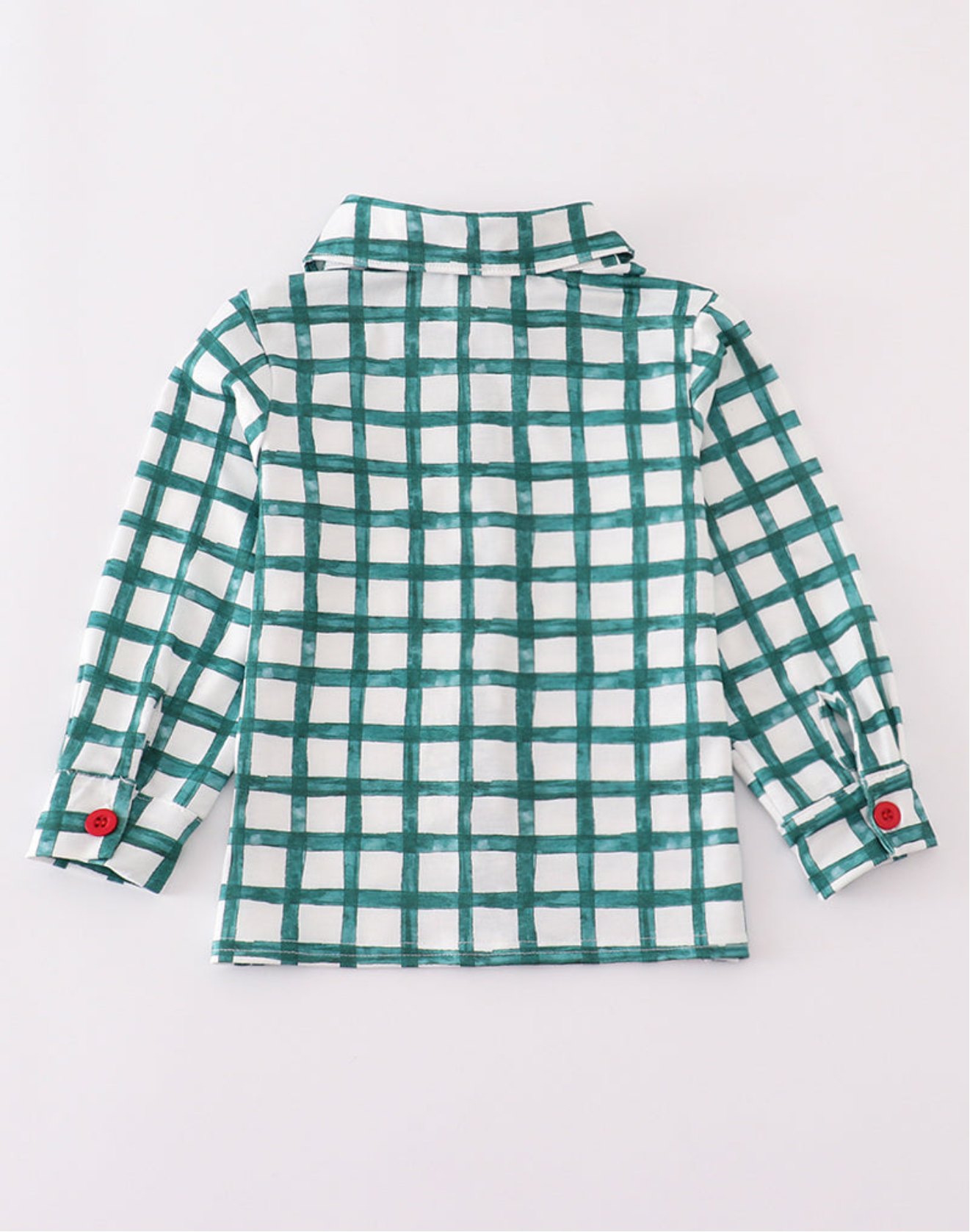 Green plaid button down shirt