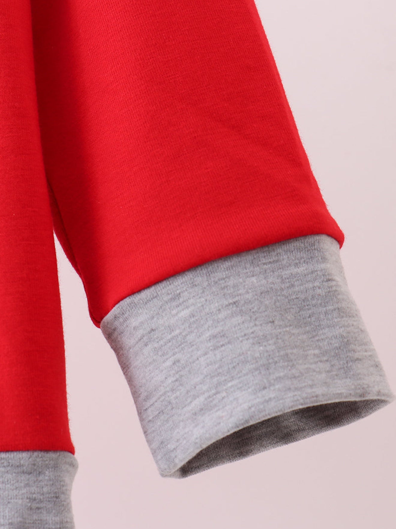 Red vehicle embroidery top