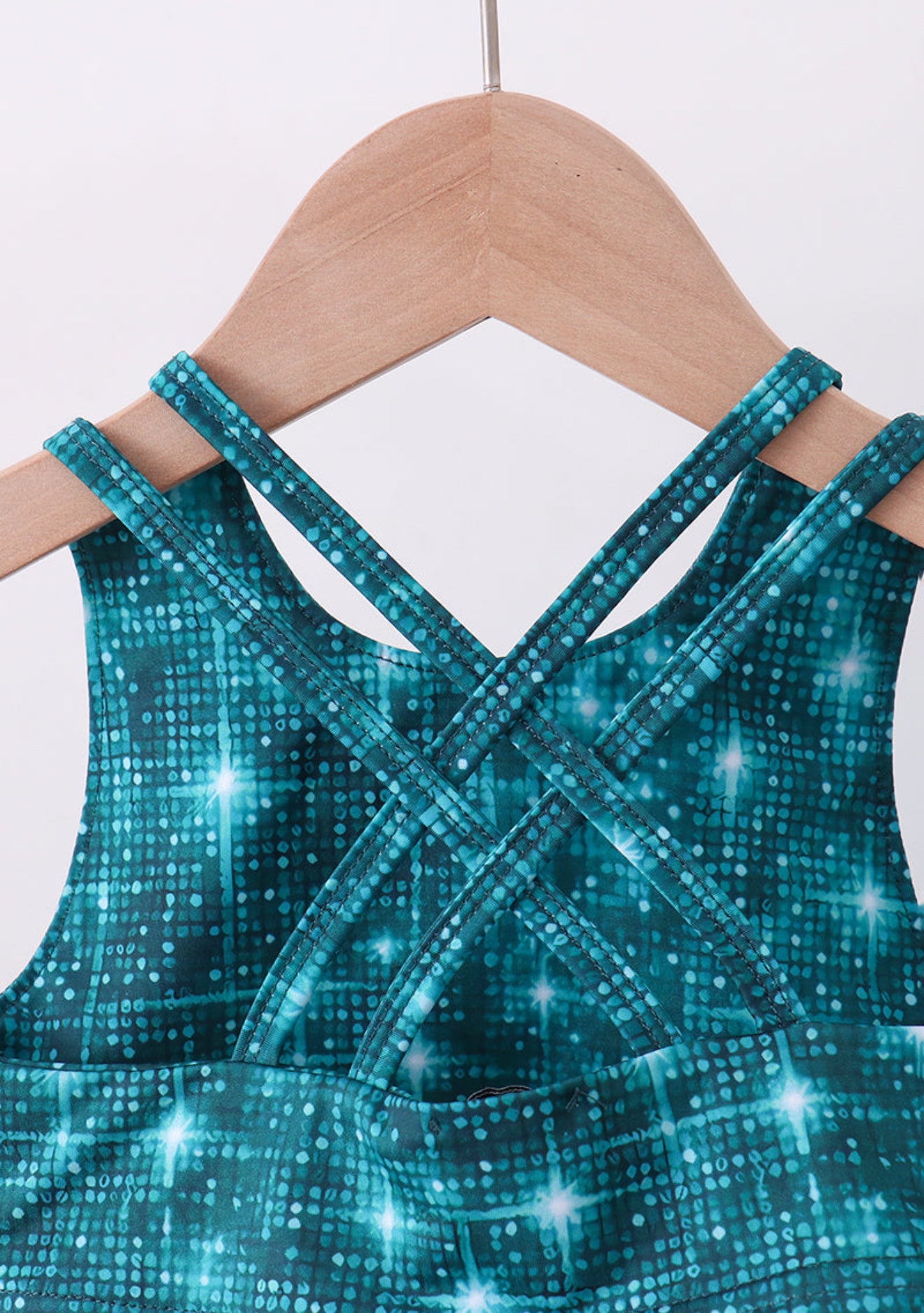 Teal Glitter Skort Set