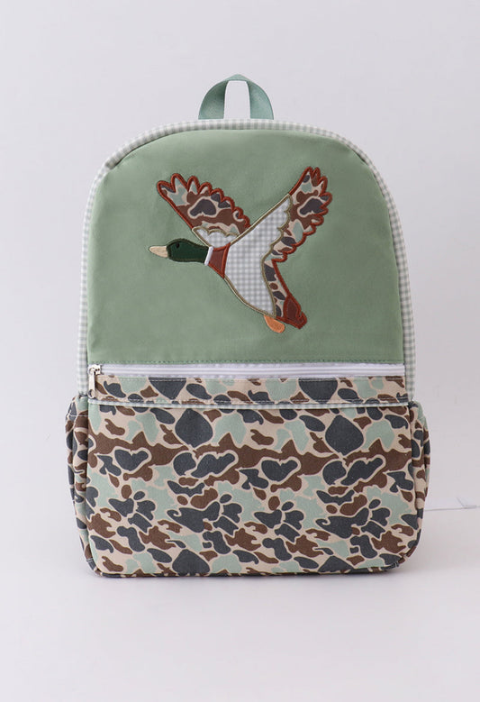 Camouflage duck print backpack