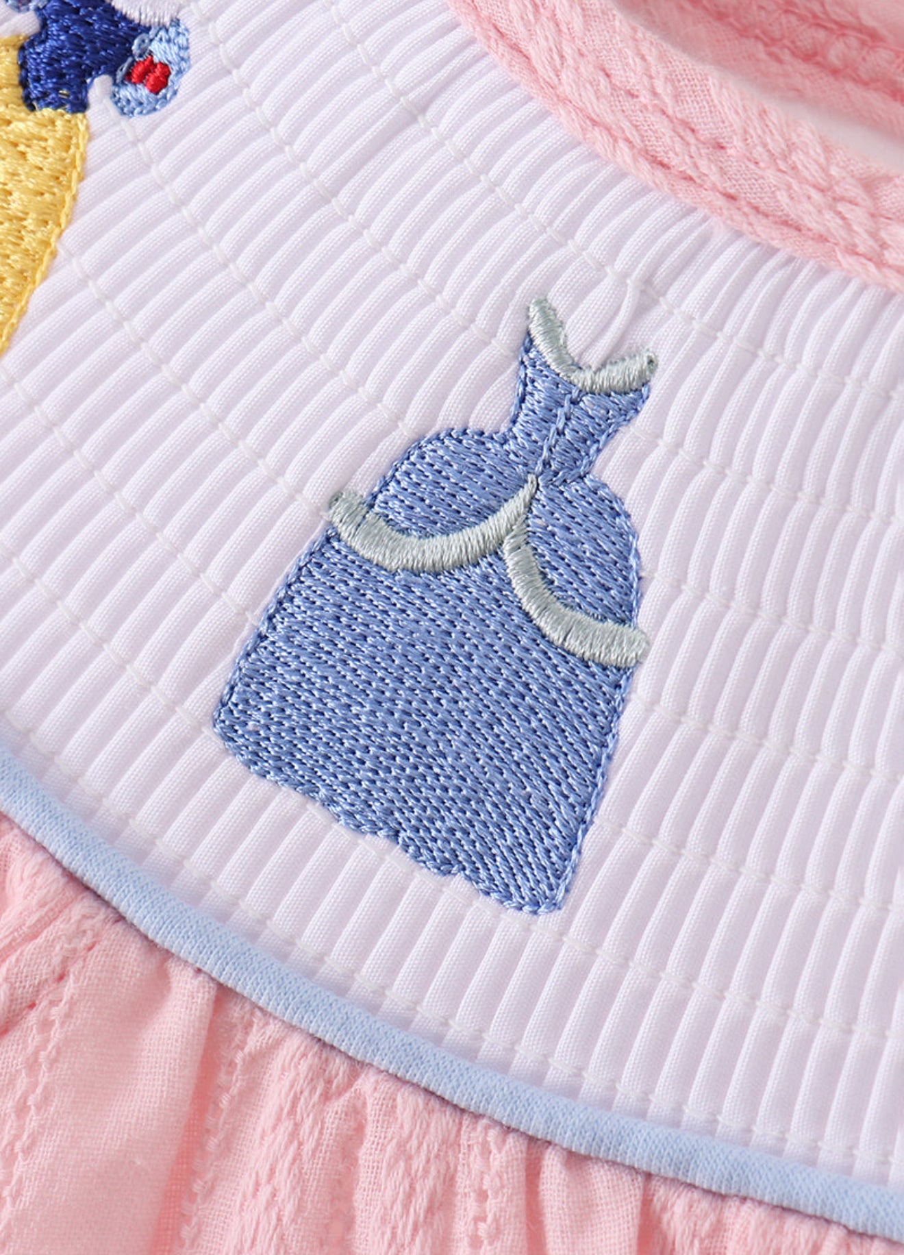 Pink princess smocked ruffle dress