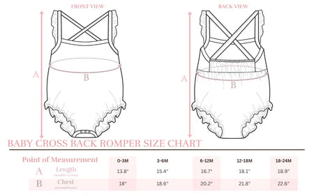 UNDER THE SEA RUFFLE CROSS BACK ROMPER