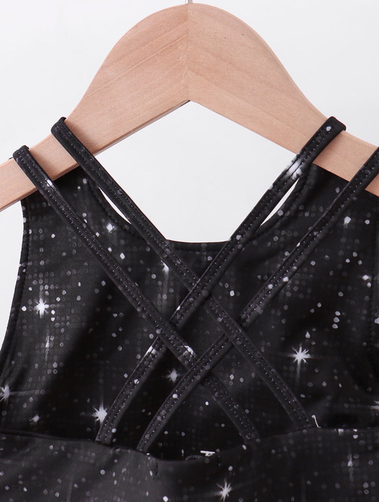 Black Glitter Skort Set