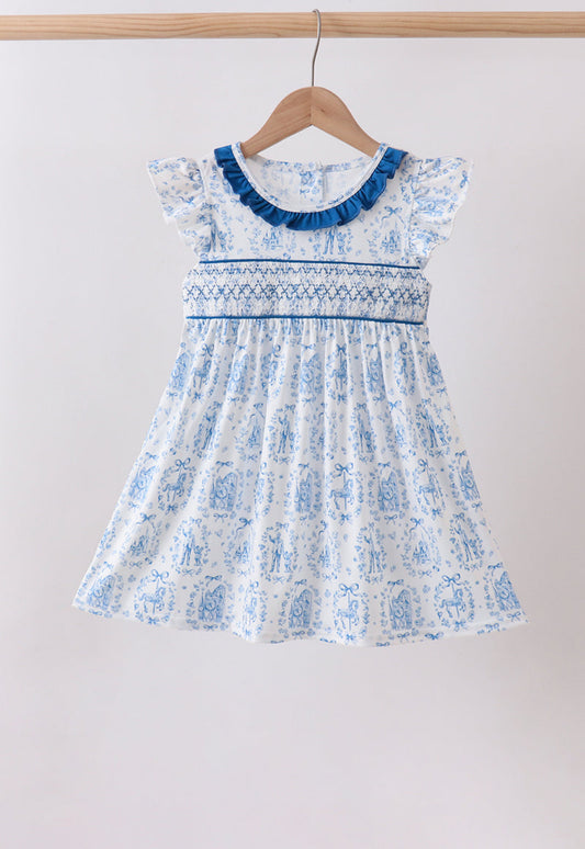 Blue Castle Smocked Ruffle Dress