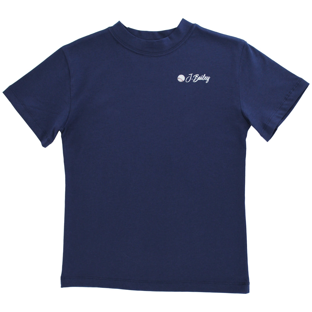 S/S Logo Tee, Baseball on Navy