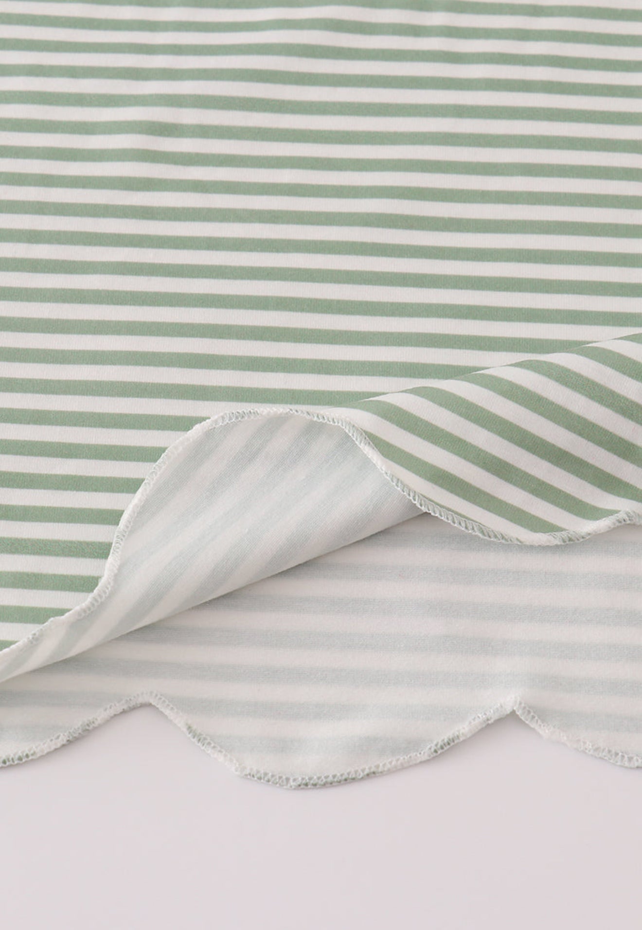 Green turkey french knot stripe pants set