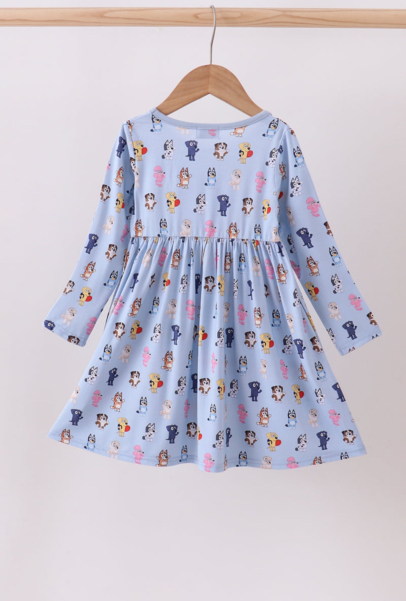 Premium blue character print bamboo dress
