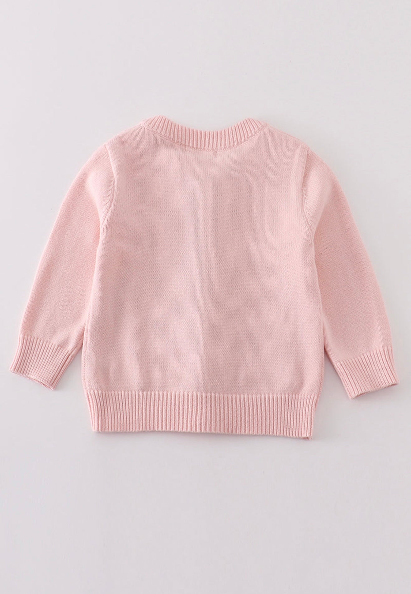 Pink bow tie cardigan sweater