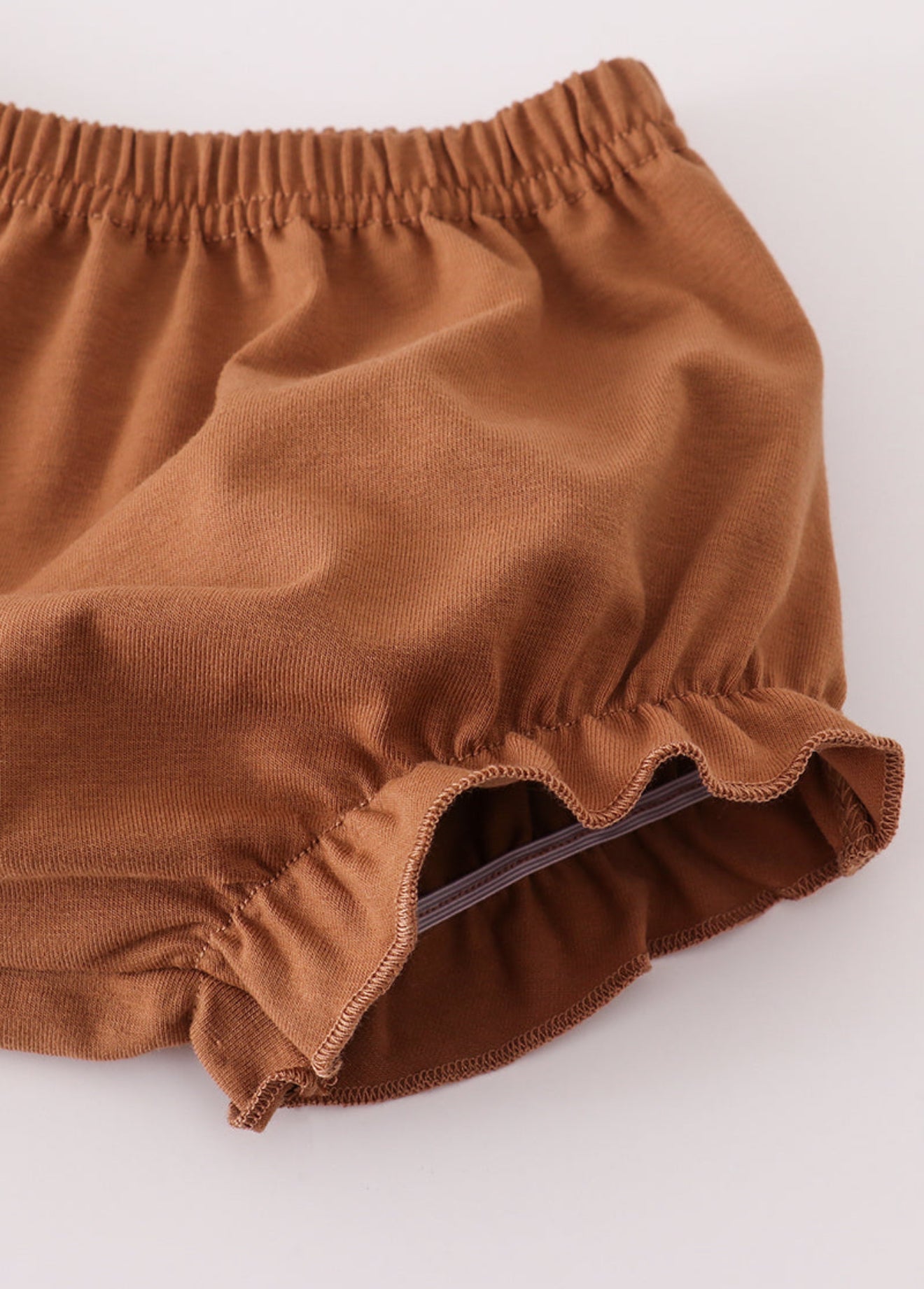 Brown plaid bloomer set