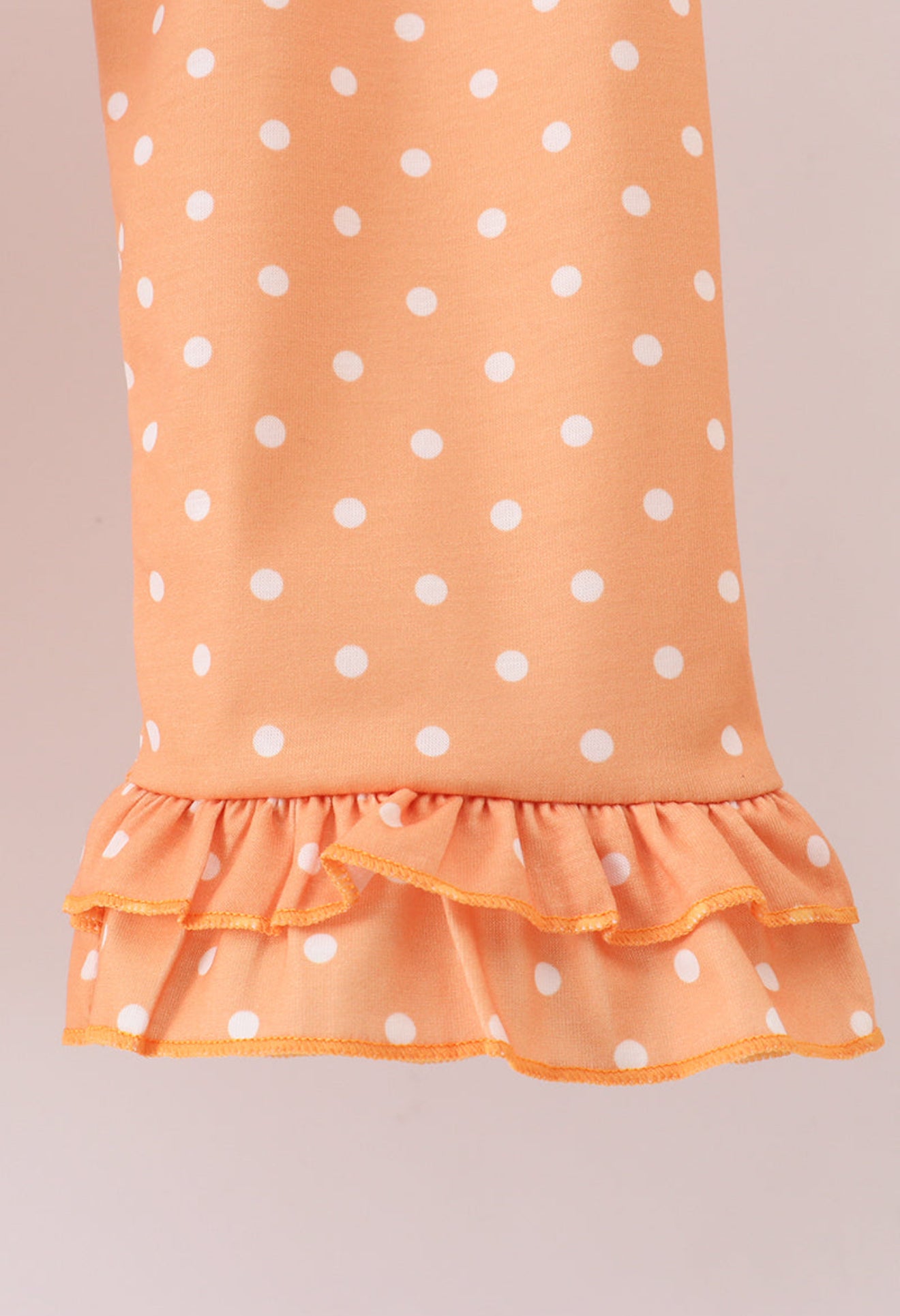 Blue Christmas character embroidery ruffle pants set