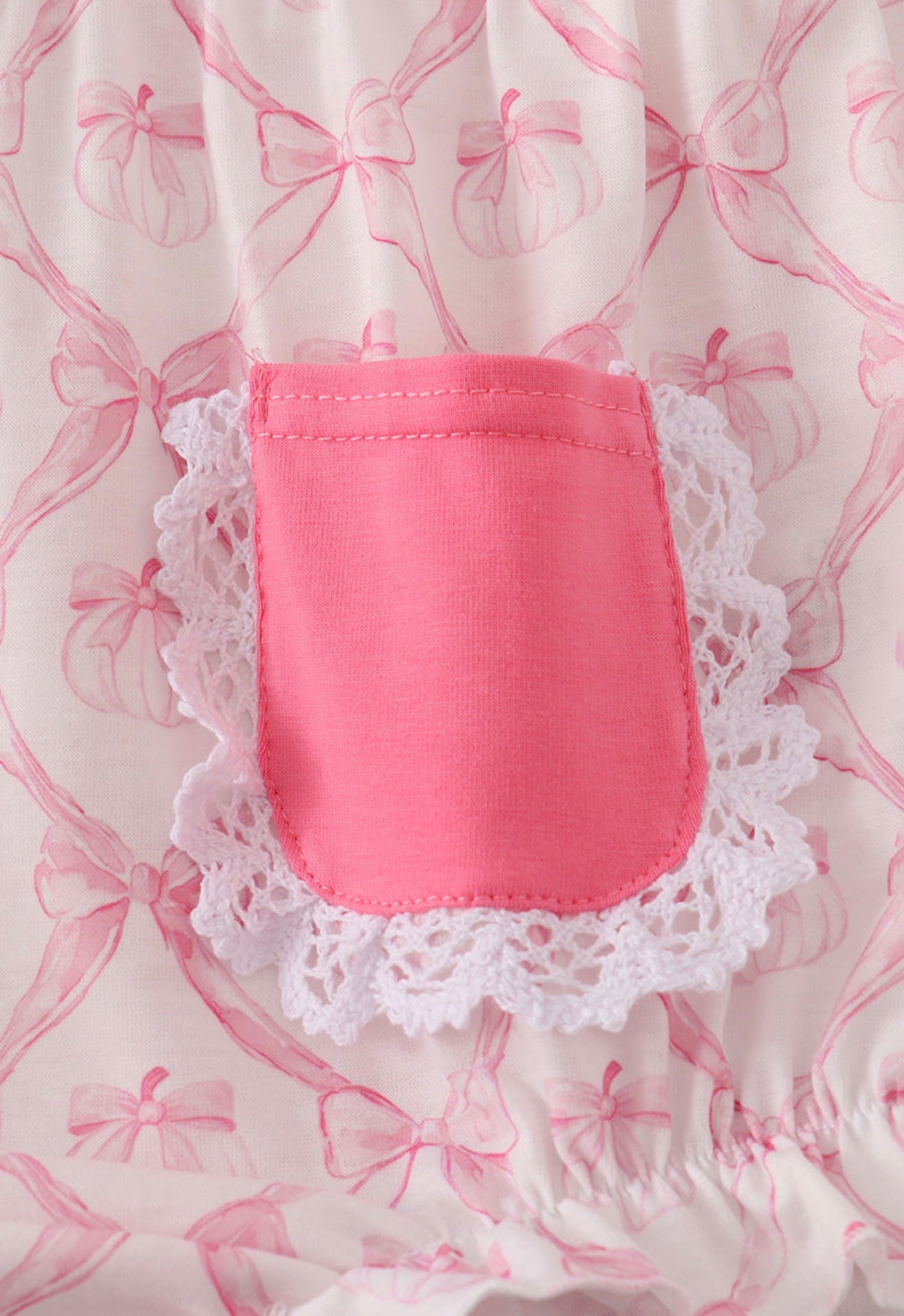 Pink bow tie pumpkin print bubble