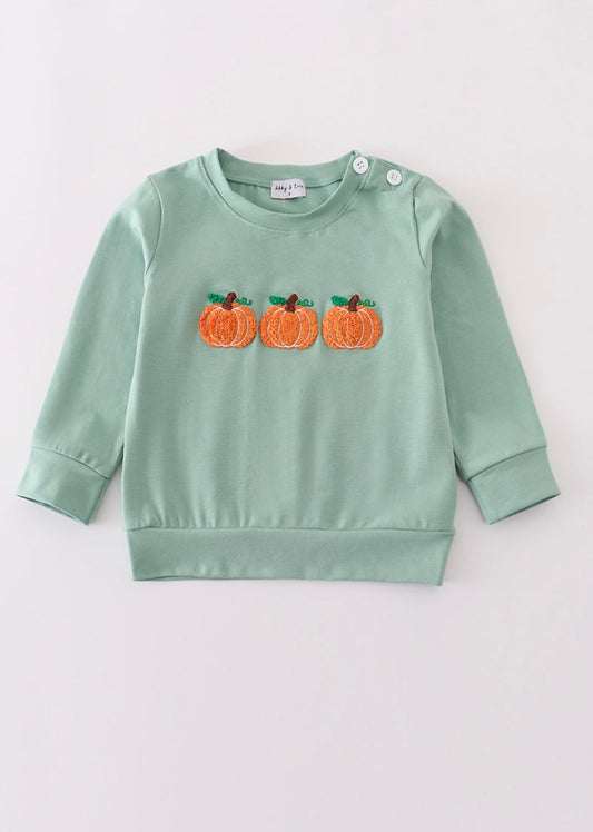 Sage Pumpkin French Knot Top