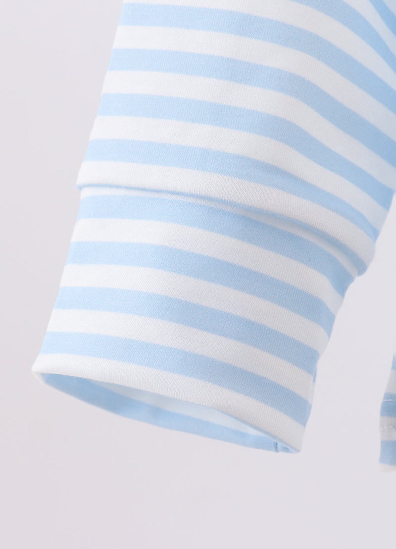 Blue stripe reindeer applique top