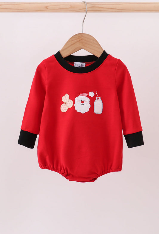 Red santa claus biscuit milk applique
bubble