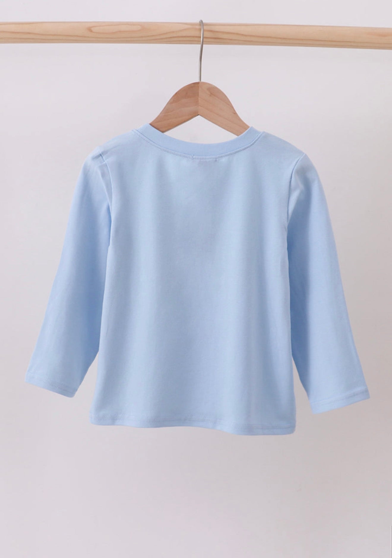 Blue turkey embroidery top