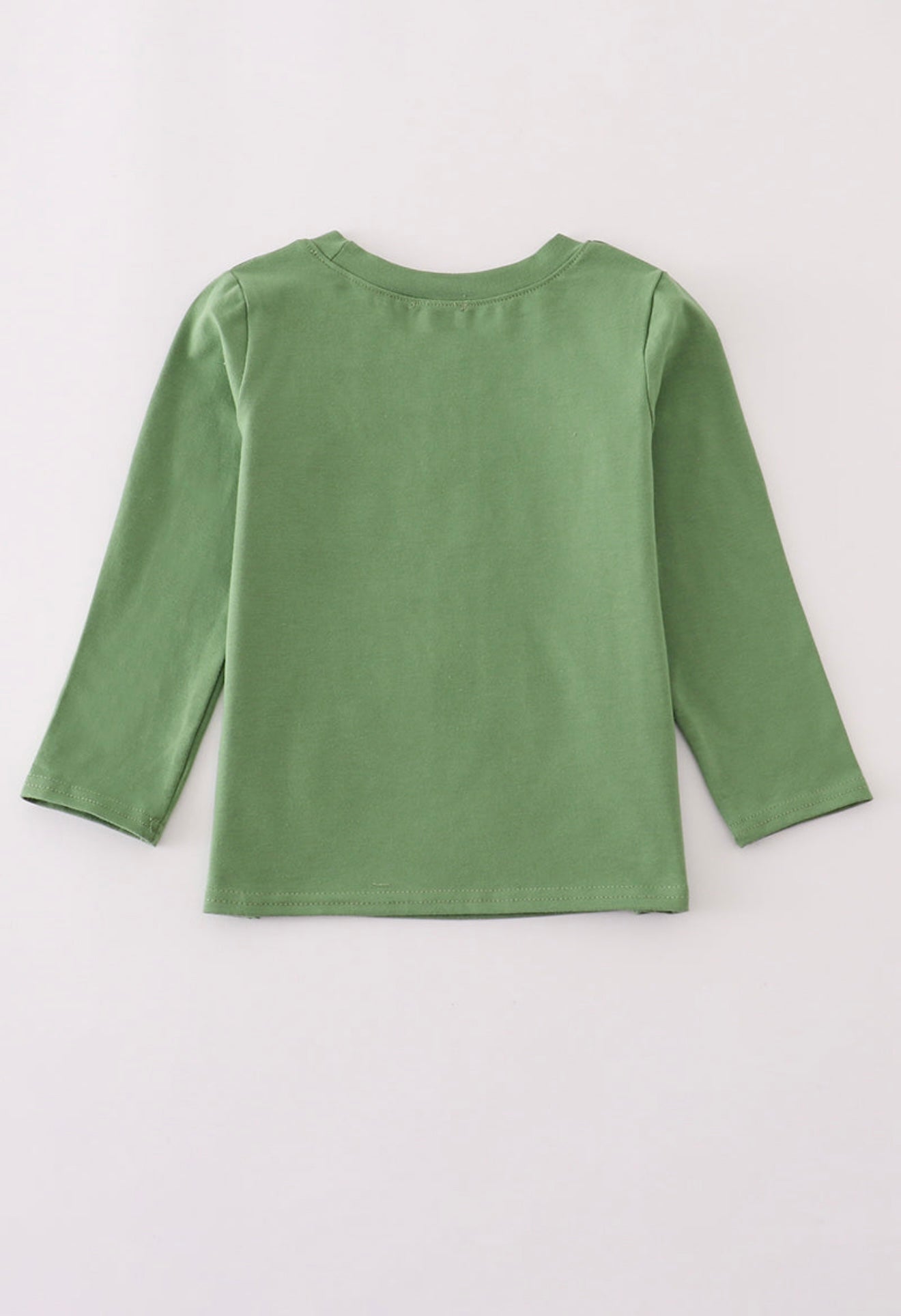 Green fishing embroidery top