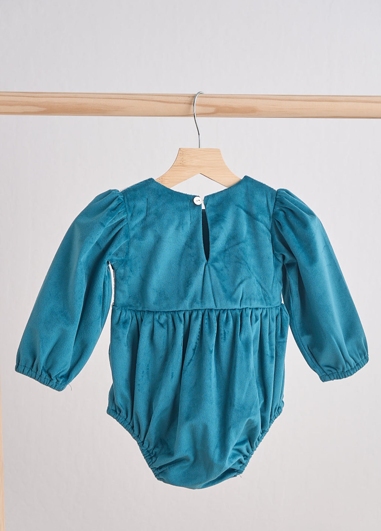 Teal velvet lace girl bubble