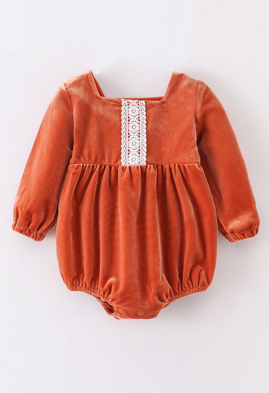Premium Caramel velvet lace girl bubble