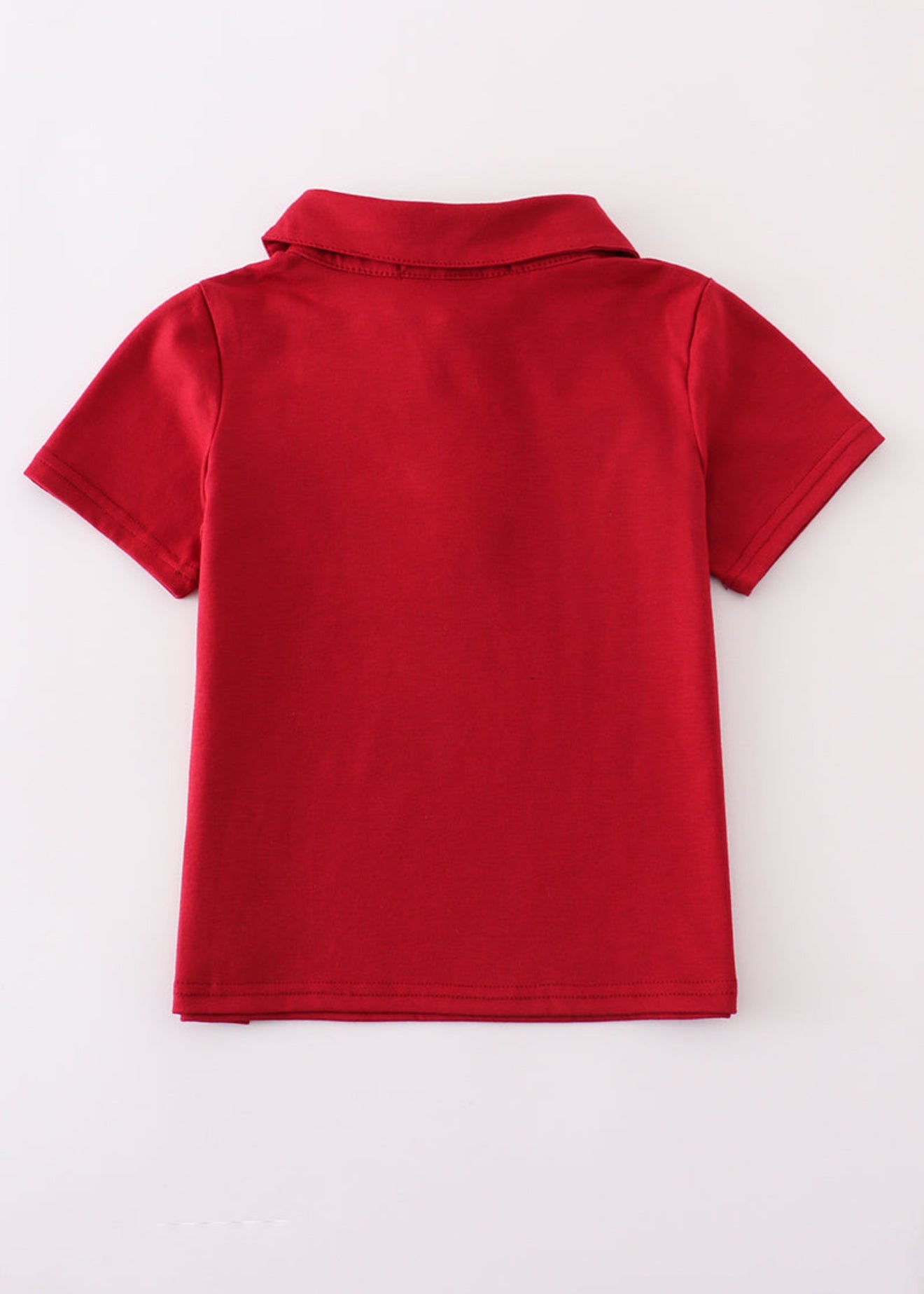 Maroon football embroidery button down shirt