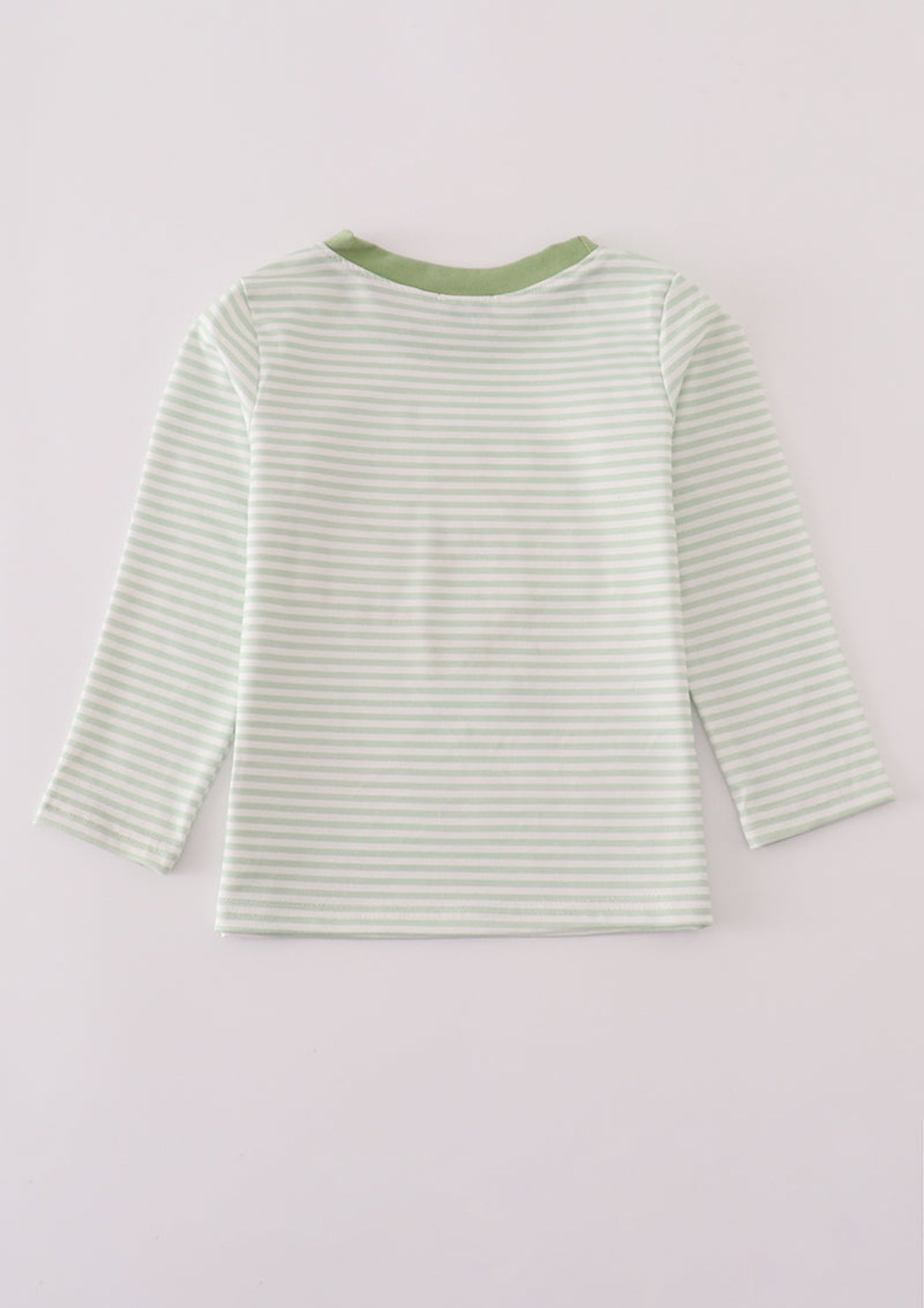 Sage turkey applique stripe top