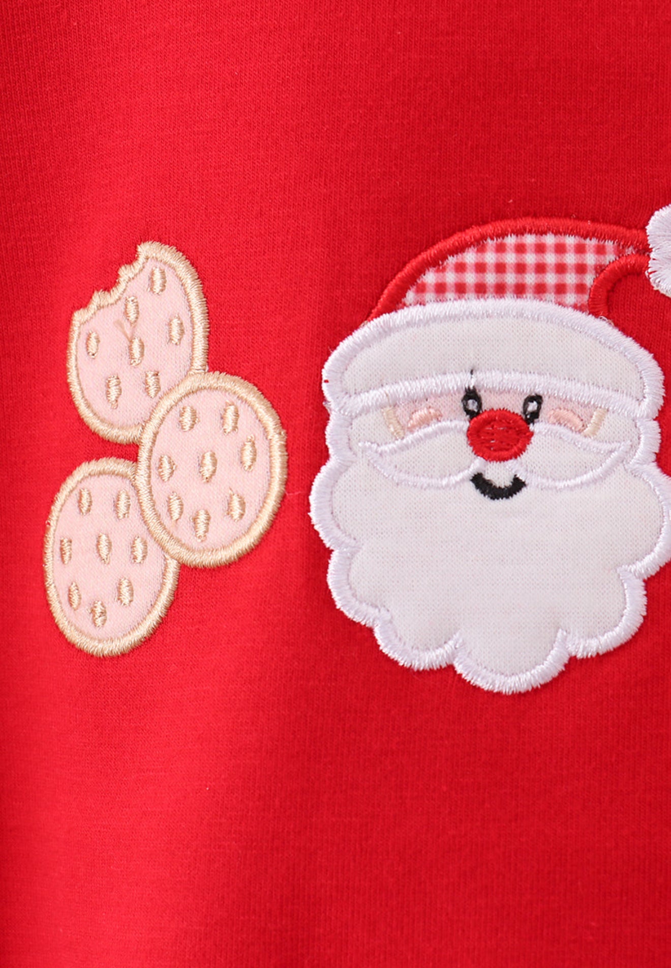 Red santa claus biscuit milk applique
bubble