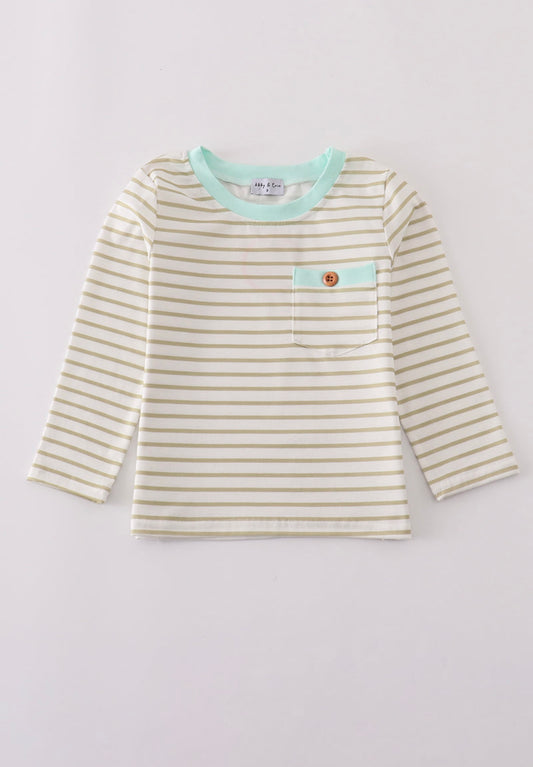 Khaki stripe top