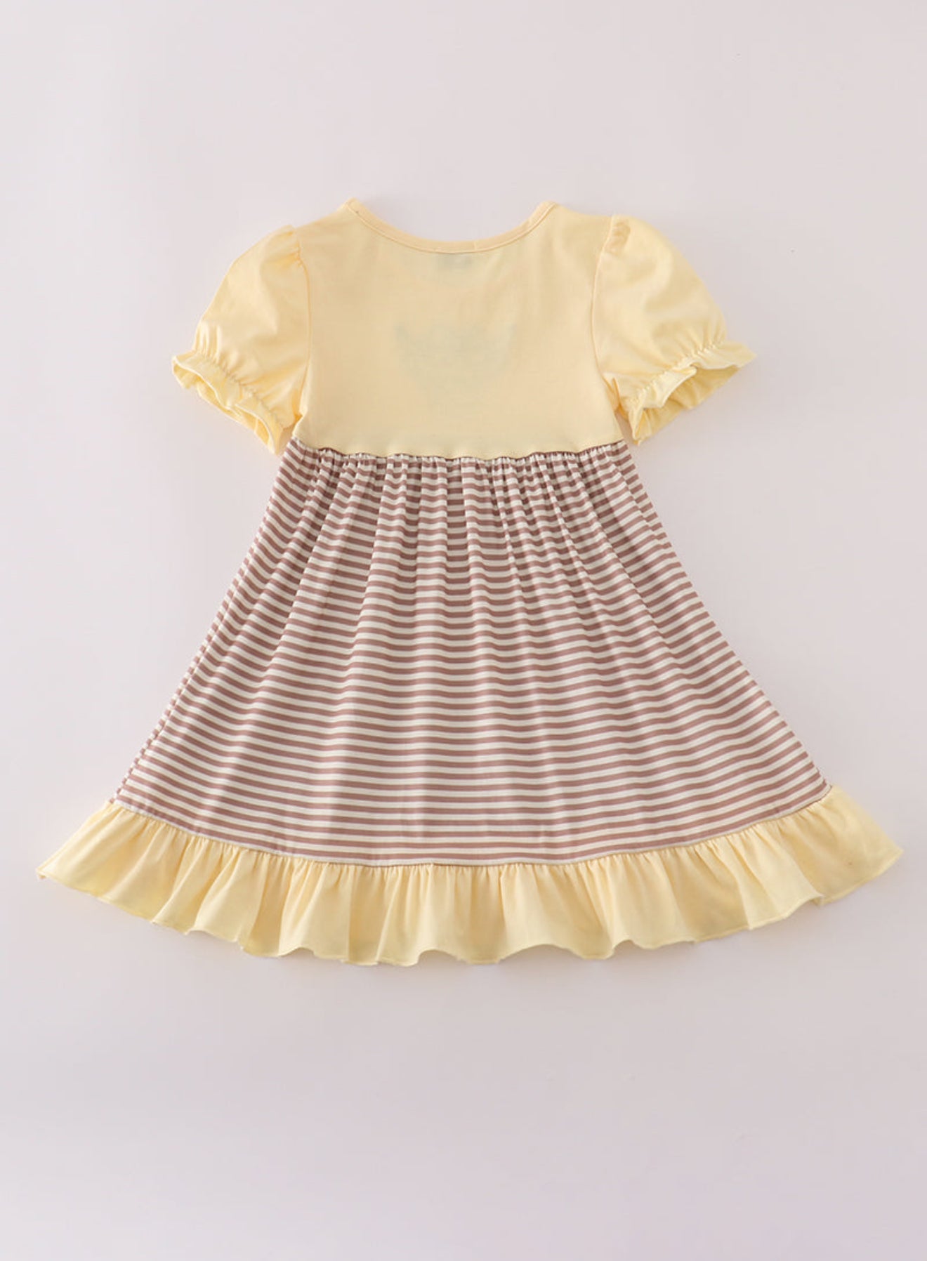 Highland cow applique ruffle dress