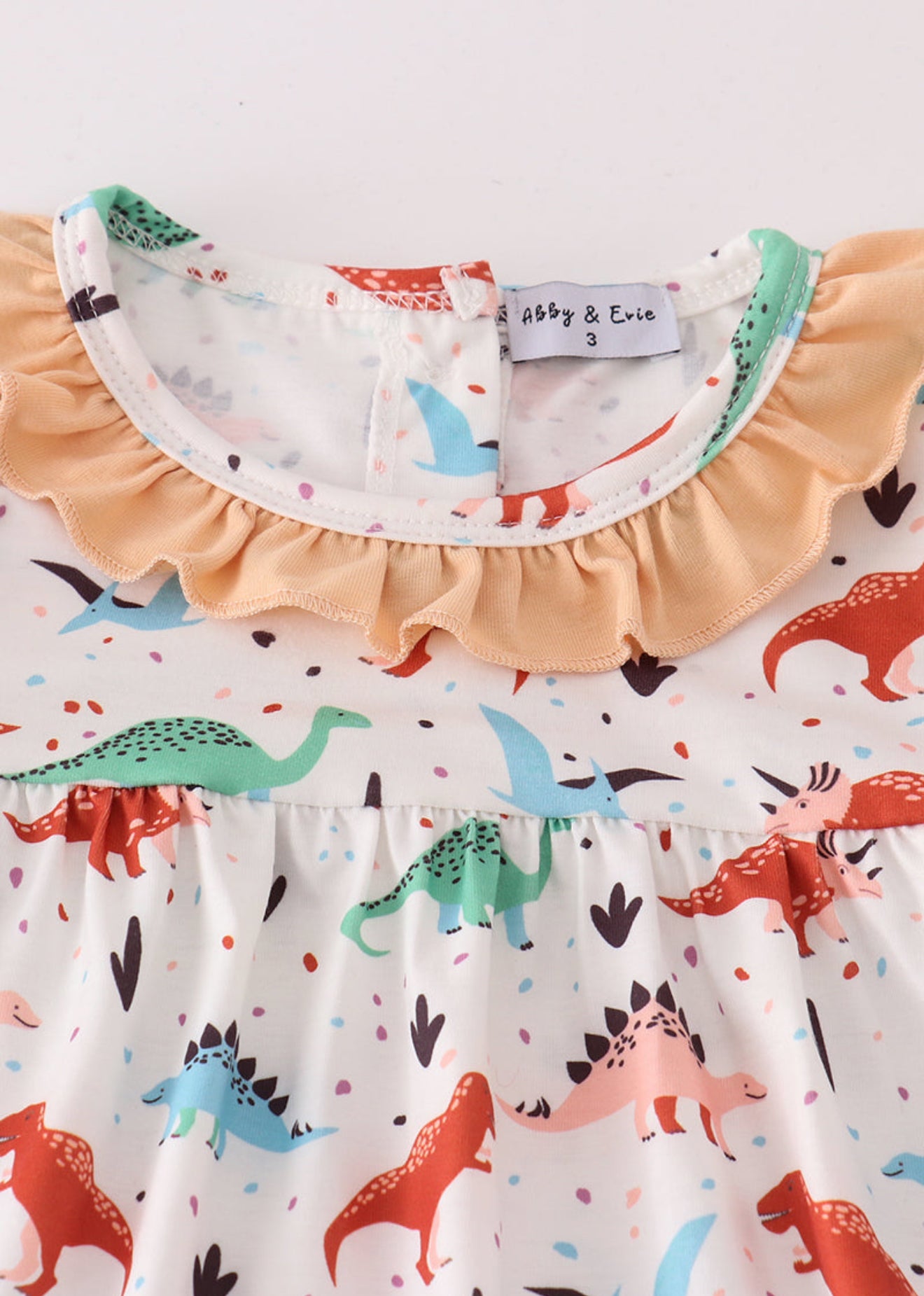 Pink dinosaur print girl set