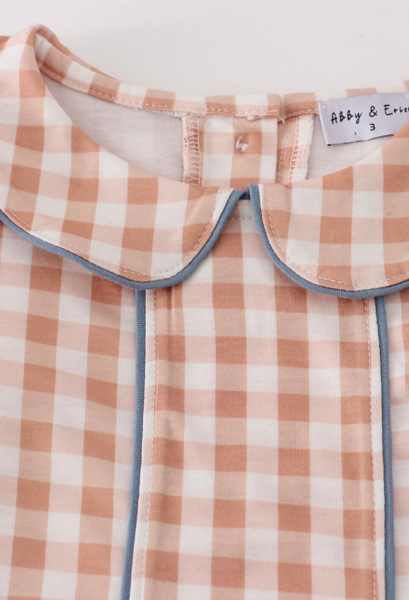 Orange Gingham Pants Set