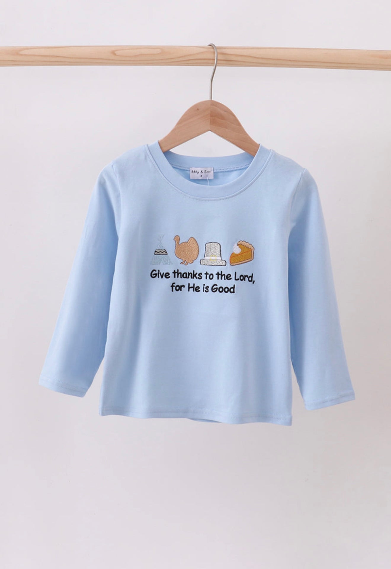 Blue turkey embroidery top