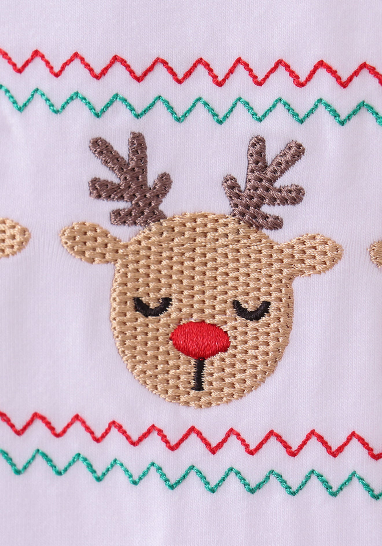 White deer embroidery bloomer set