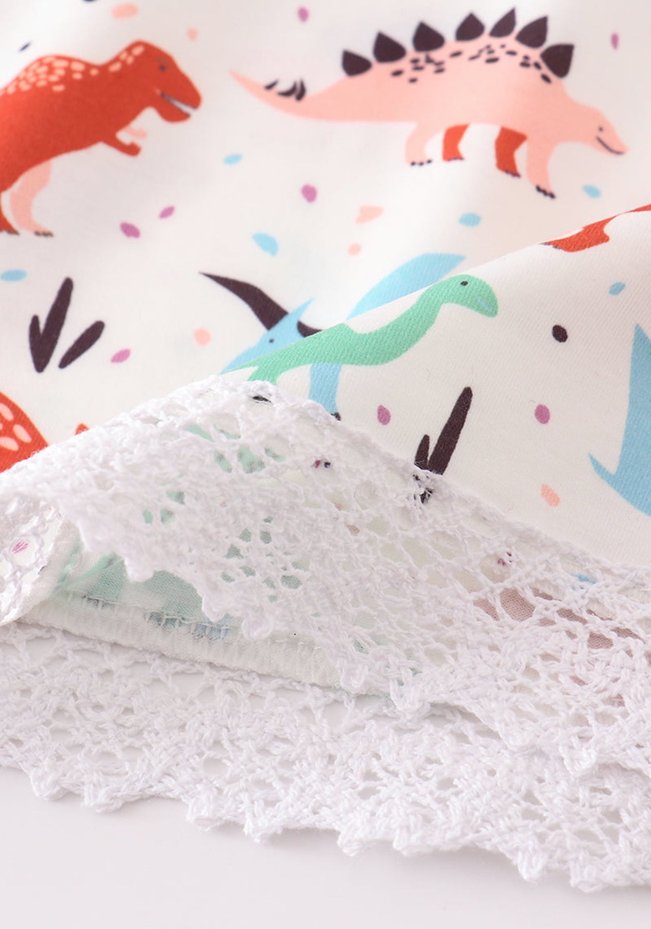 Pink dinosaur print girl set