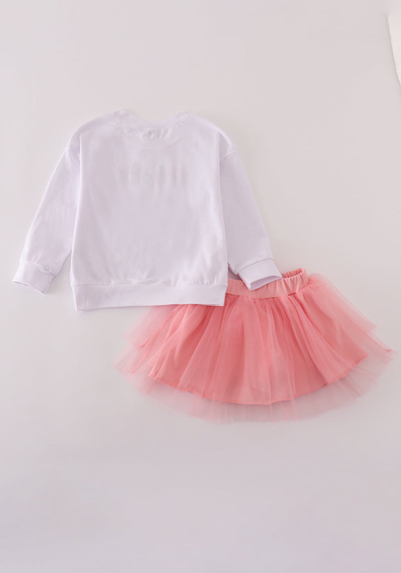 Pink princess embroidery tutu skorts set