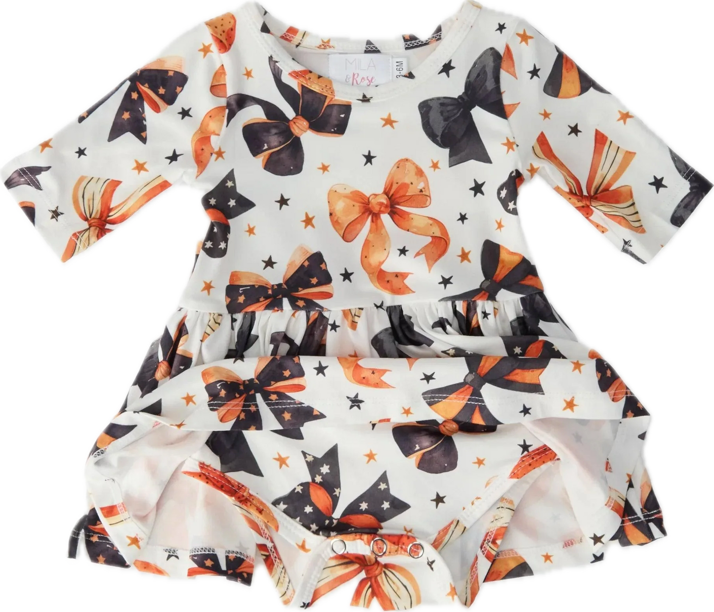 Trick or Twirl 3/4 Sleeve Twirl Bodysuit