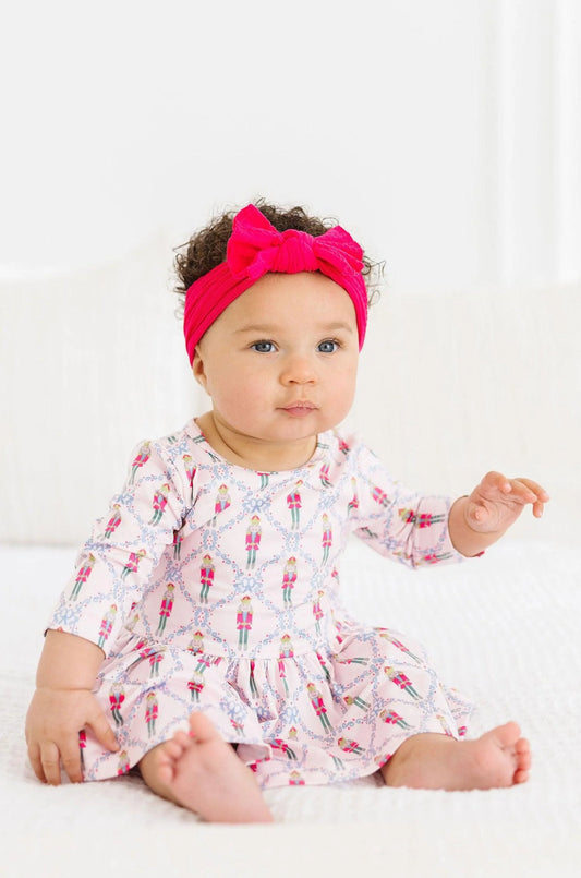 Pink Nutcracker 3/4 Sleeve Twirl Bodysuit