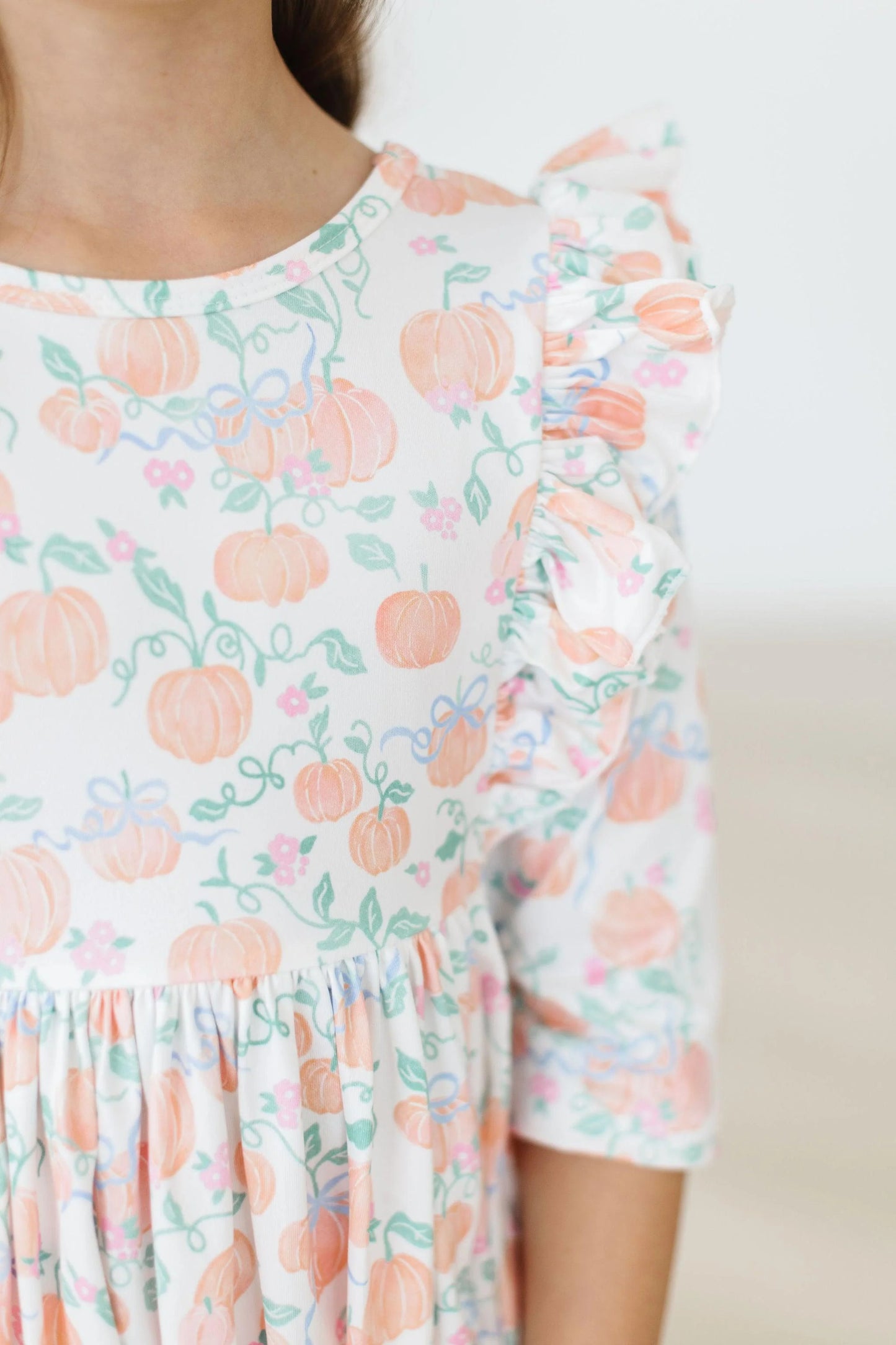 Pretty Pumpkins Ruffle Twirl Dress Mila & Rose